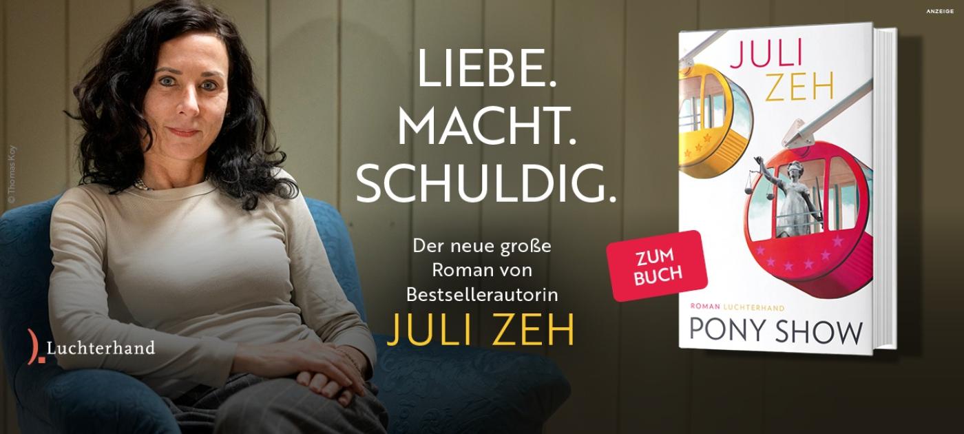 Werbung für neues Buch von Juli Zeh